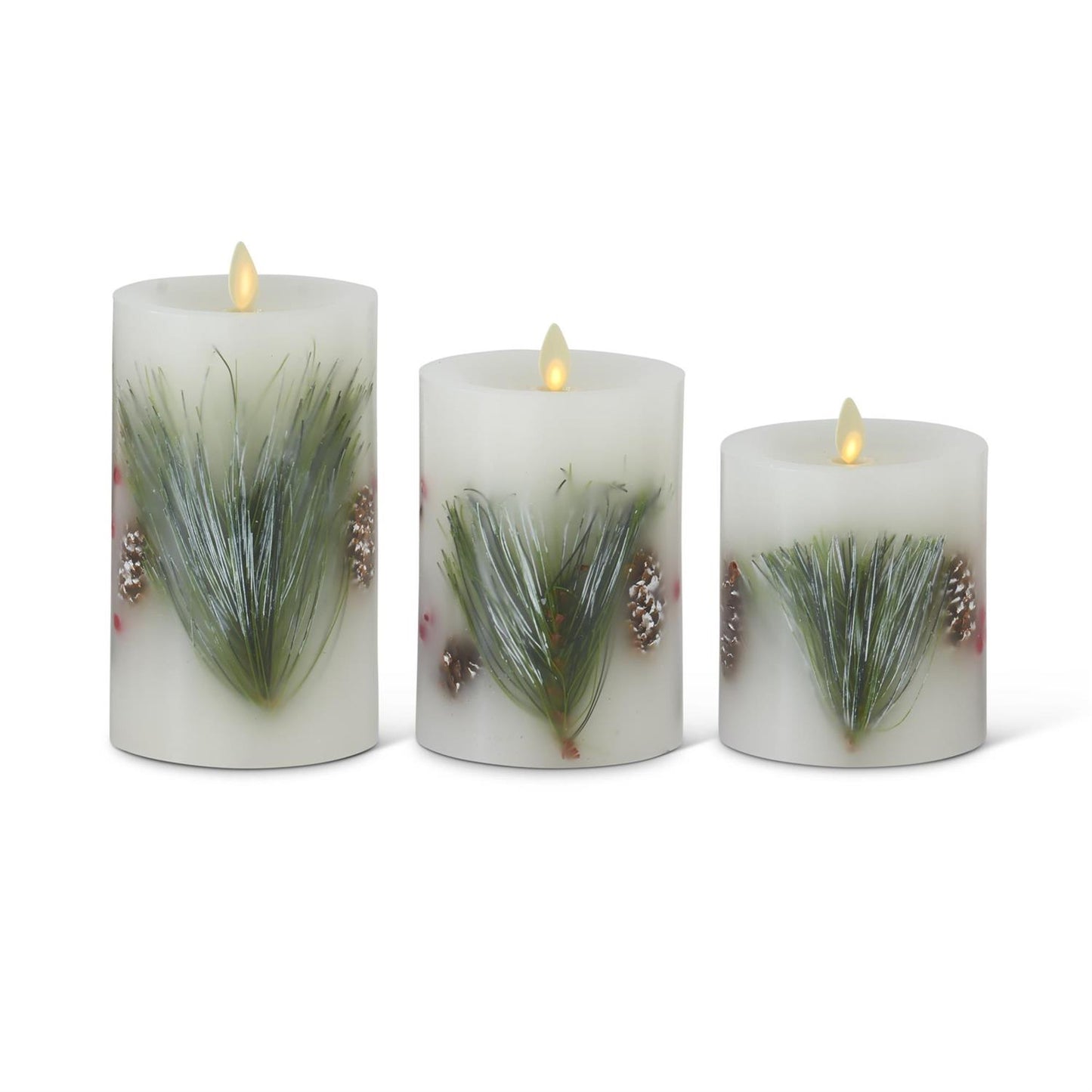 Berry & Pine Indoor Luminara Pillar Candle