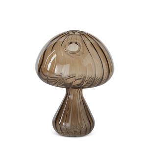 Brown Glass Mushroom Budvase