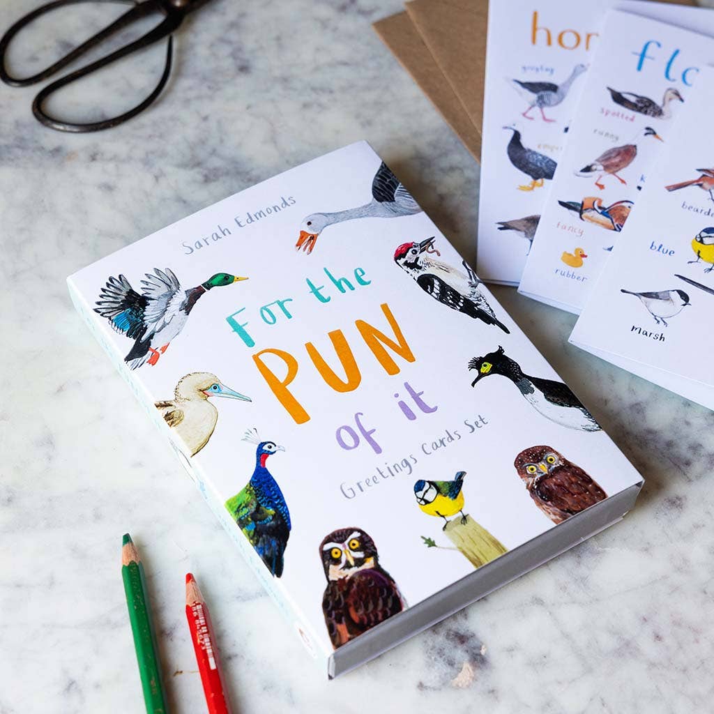 Boxed Set of 8 Bird Pun Cards