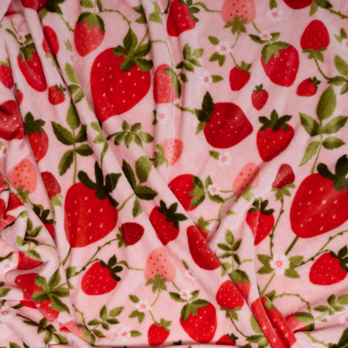 Snuggle Up Plush Blanket-Strawberry Fields