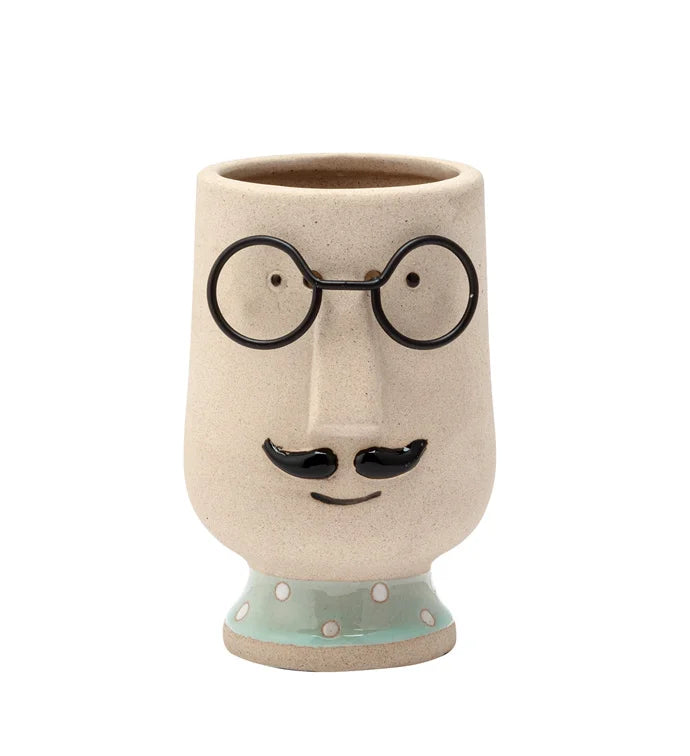 Glasses & Mustache Planter