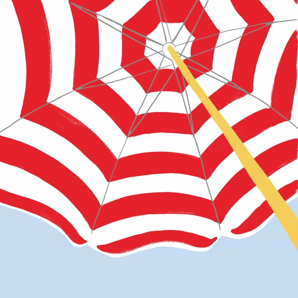 Beach Umbrella, Red Lunch Napkin