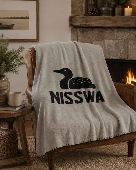 Nisswa/Loon Knit Stitch Throw