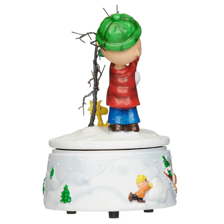 6.25"H MUSICAL CHARLIE BROWN SNOOPY AND WOODSTOCK WINDUP
