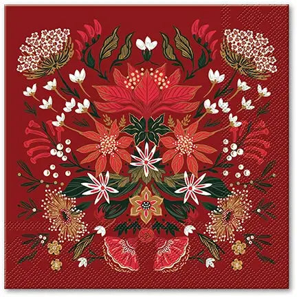 Luncheon Napkin Christmas Garden