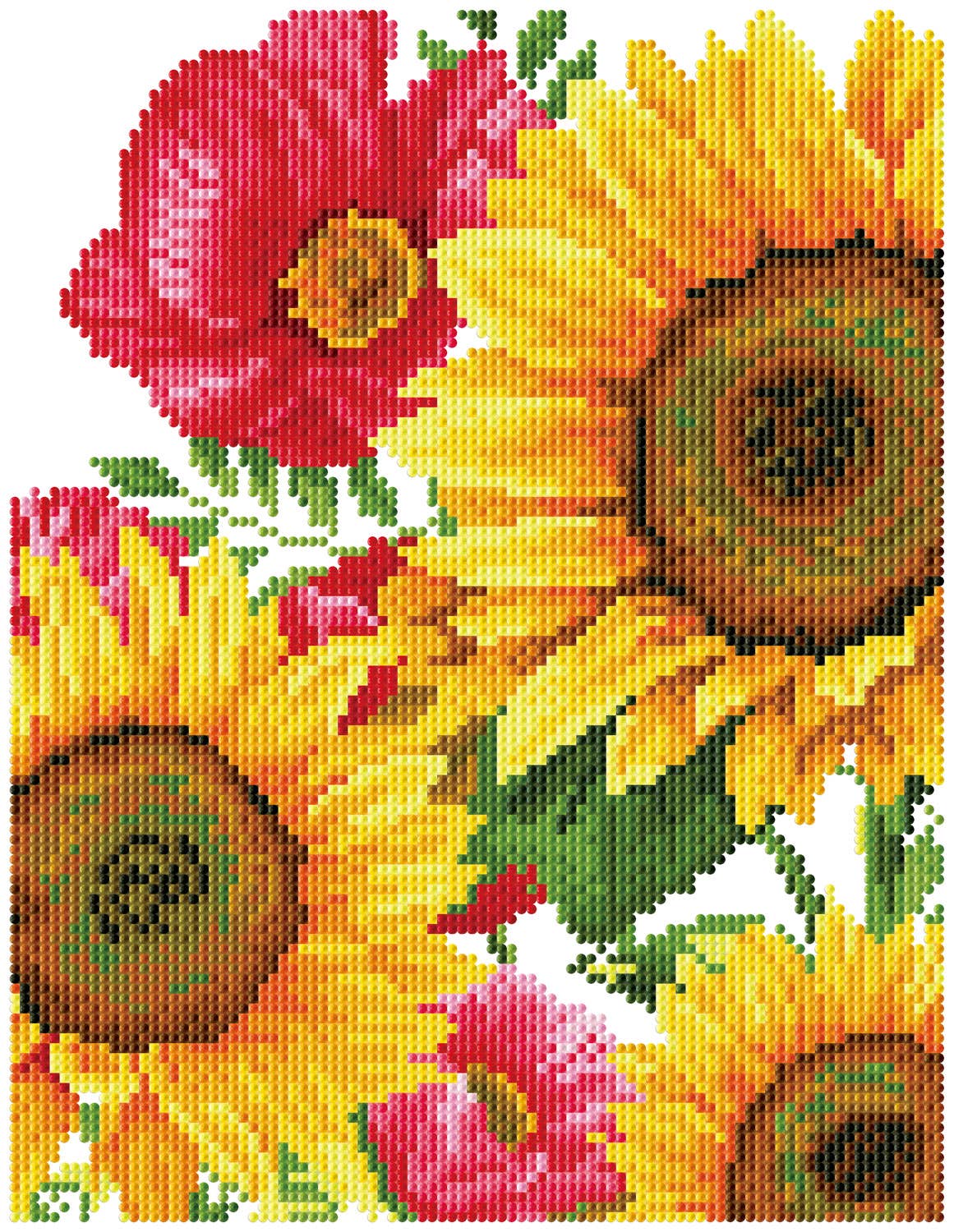 Poppies & Sunflowers Diamond Art