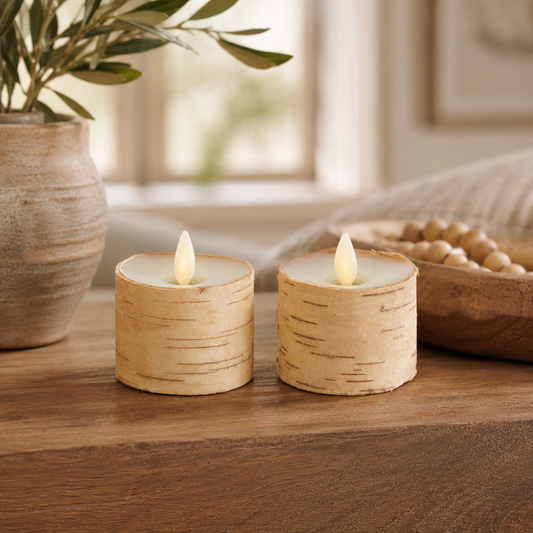 2 Pack 2 Inch Birch Luminara Indoor Tealights