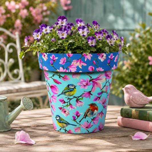 Watercolor Birds Zest Pot