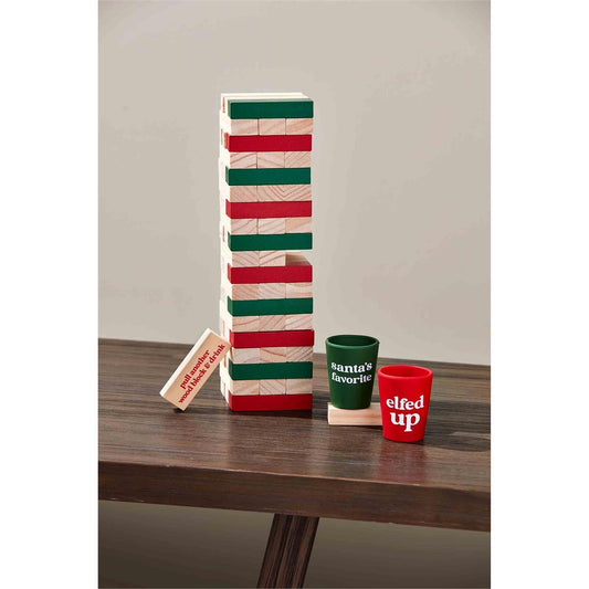 Christmas Stacking Block Drinking Game