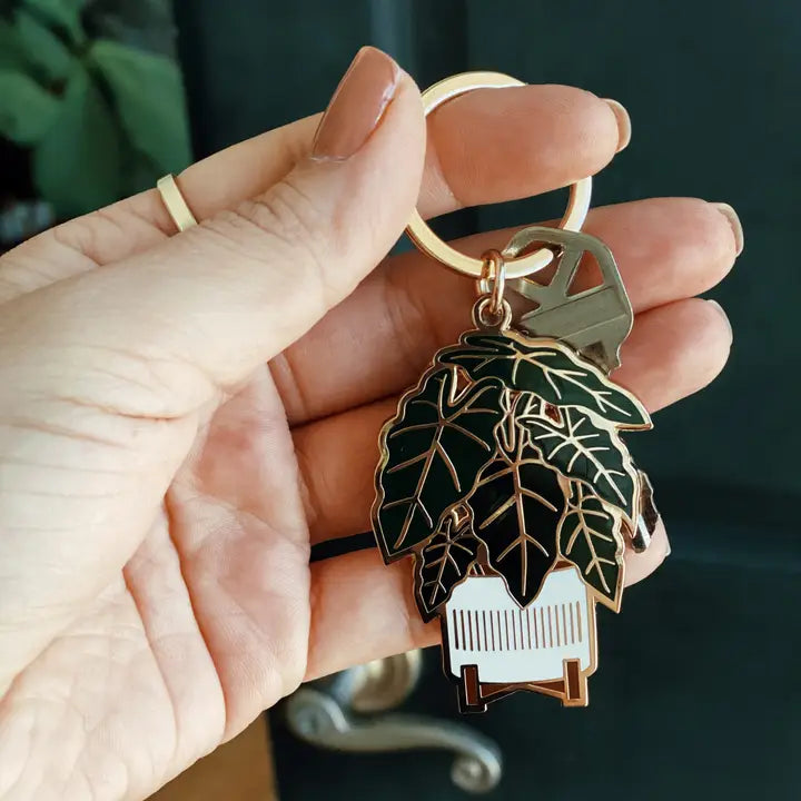 Alocasia Frydek Keychain