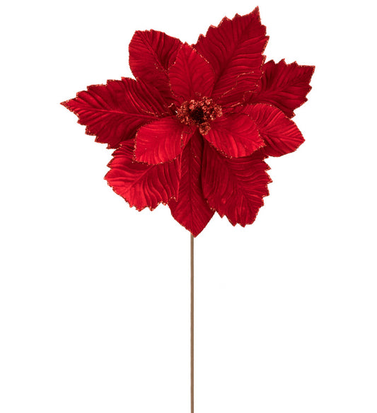 Red Velvet Poinsettia Stem