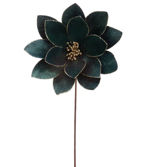 Dark Green Poinsettia Spray