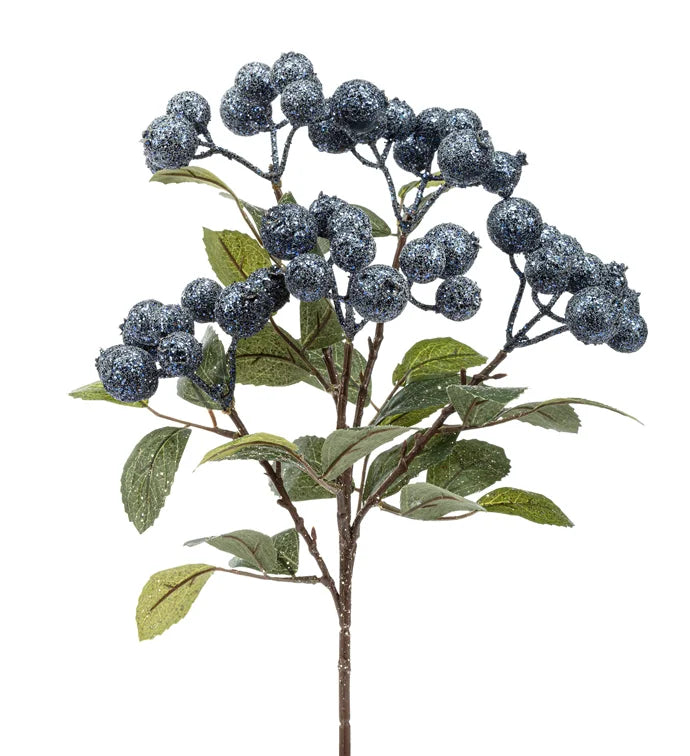 Blue Glitter Berry Leaves Bush