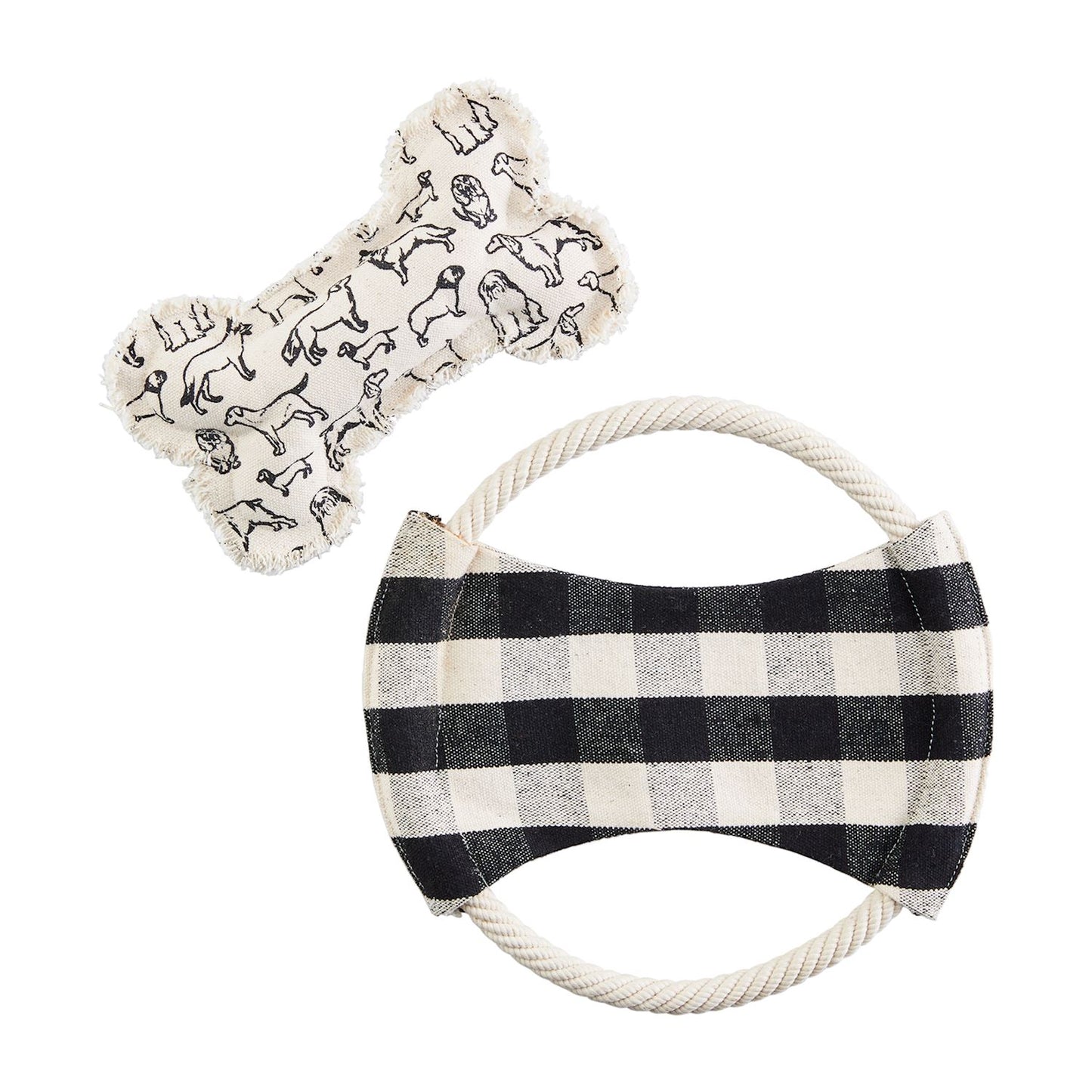 Frisbee & Bone Dog Toy Set
