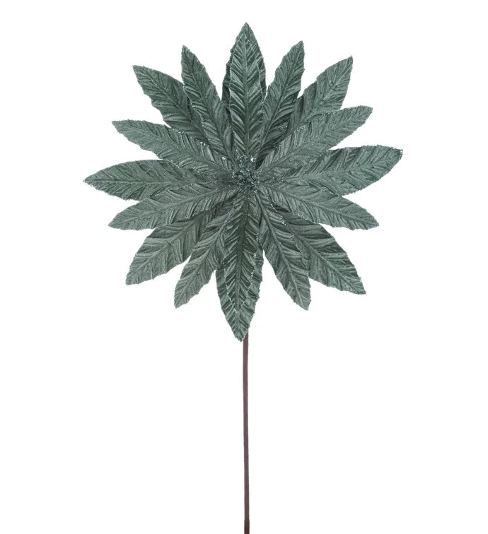 Emerald Green Embossed Poinsettia