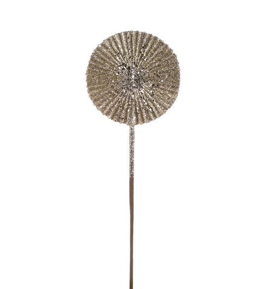 Round Pewter Glitter Pick