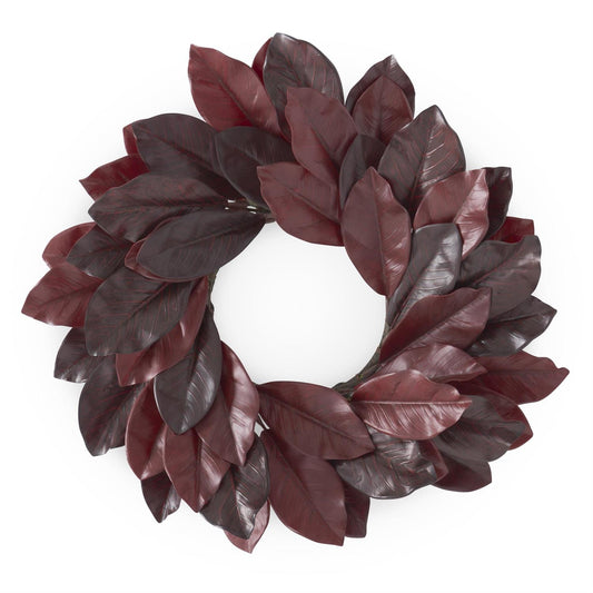 30 Inch Burgundy Magnolia Wreath