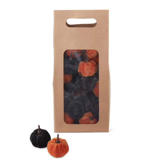 Craft Bag of Mini Black and Orange Pumpkins