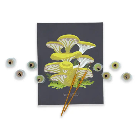 Golden Oyster Mushrooms Paint by Number Kit