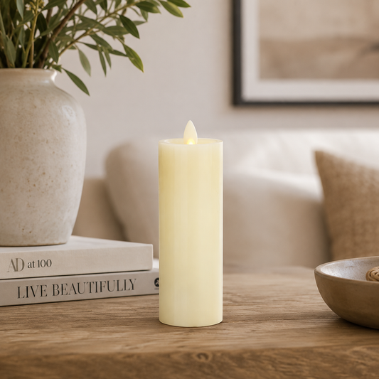 6.25" Slim Pillar Indoor Luminara Candle