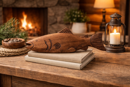 Carved Wood Fish Figure