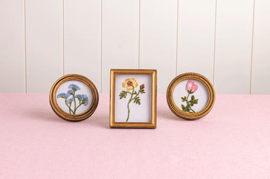 Framed Floral Embroidery