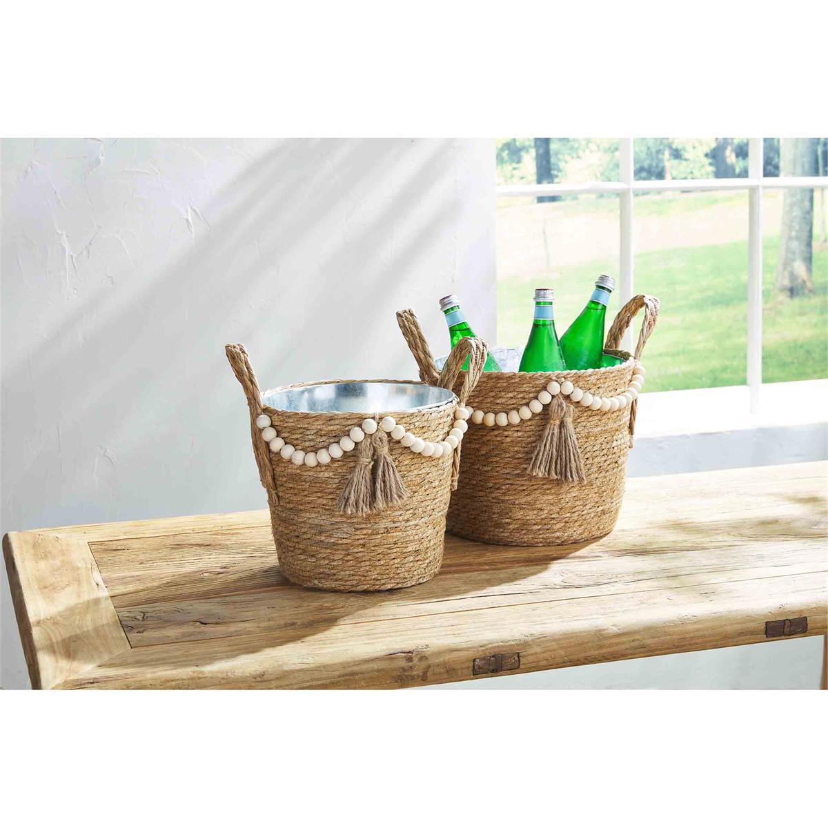 Beaded Party Tub Baskets