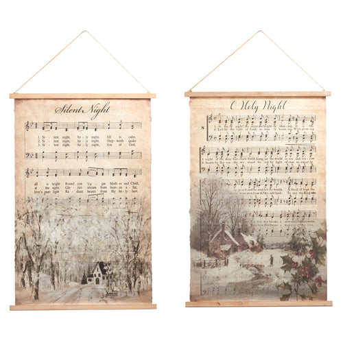 Christmas Sheet Music Hanging Tapestry