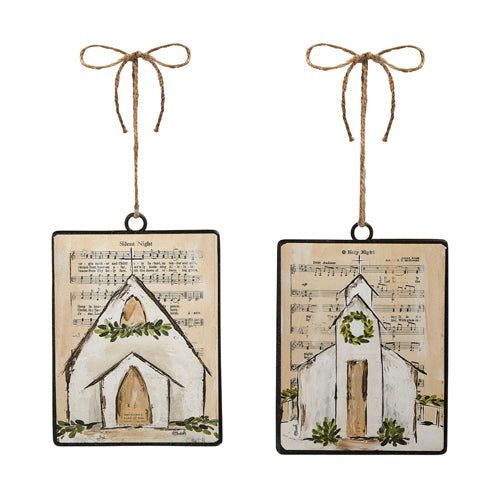 Christmas Sheet Music Church Ornament