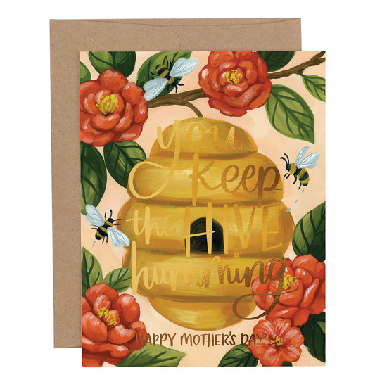 Hive Humming Mother's Day Greeting Card