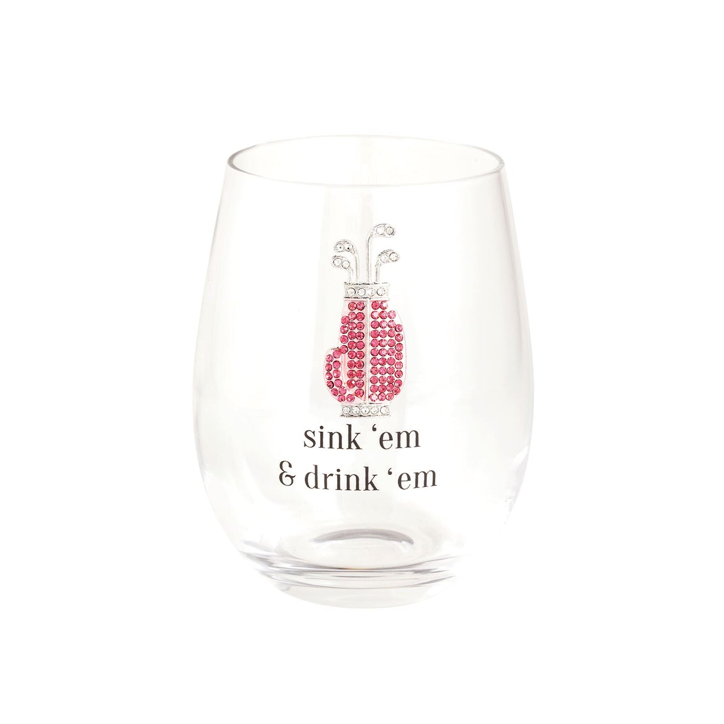 Stemless Jeweled Wine Glass