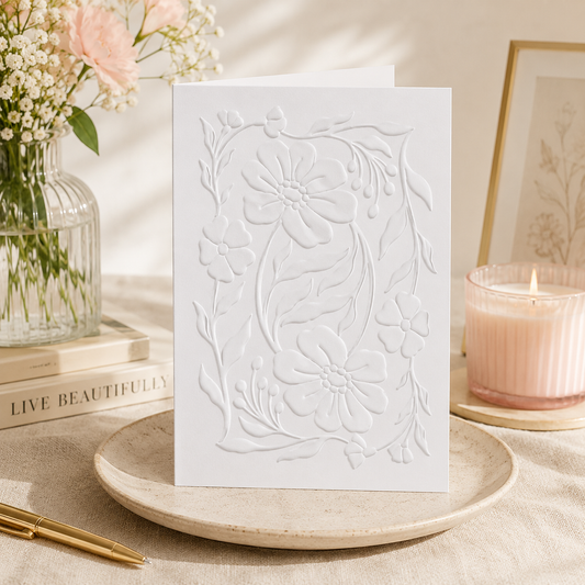 Embossed Card-Floral Frame