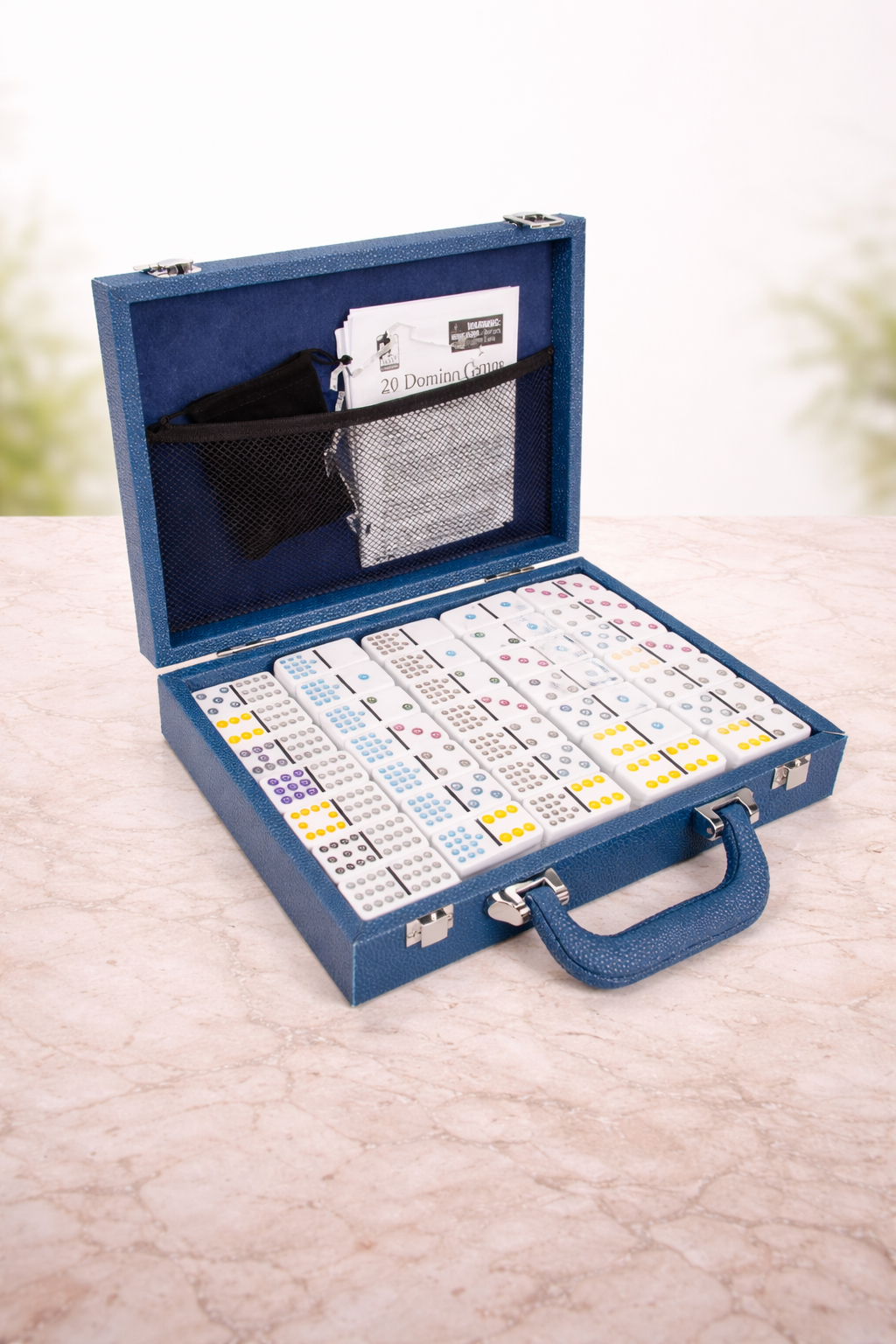 Mexican Train Dominoes Set (Blue)