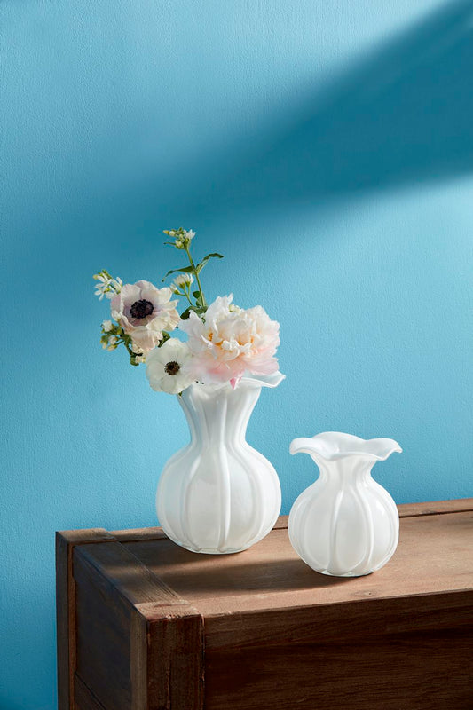 Ruffled Glass Vase