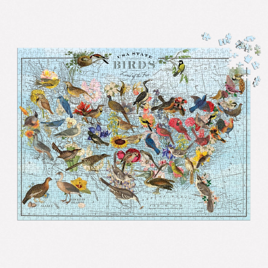 Wendy Gold State Birds 1000 Piece Puzzle