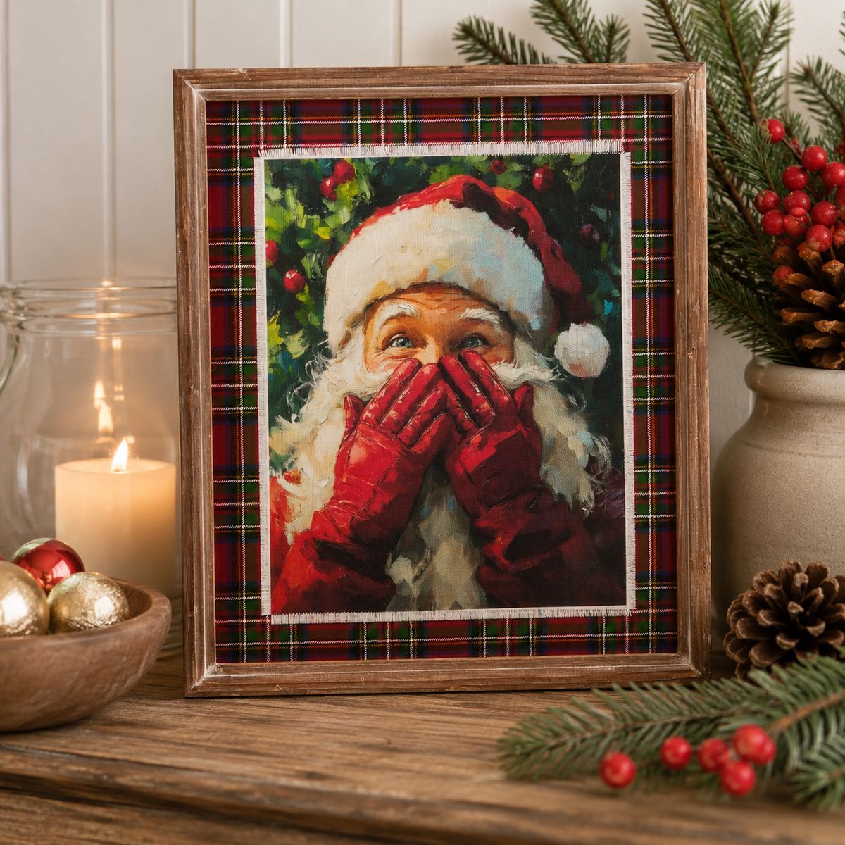 Santa's Secret Framed Wall Art