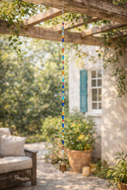 A Splash of Colors-Glass Beads/Nana Bell/Long Beaded Hanging
