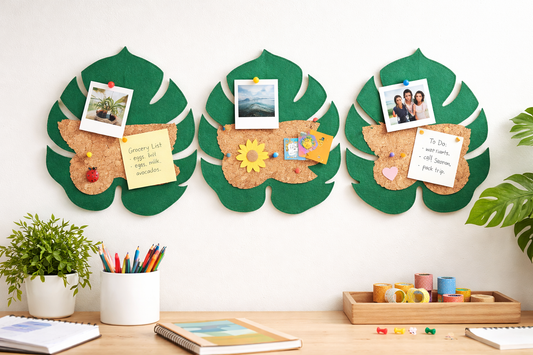 MONSTERA LEAF CORK BOARD