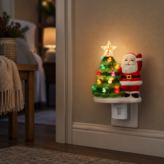Roman Lights Santa & Christmas Tree Night-Light