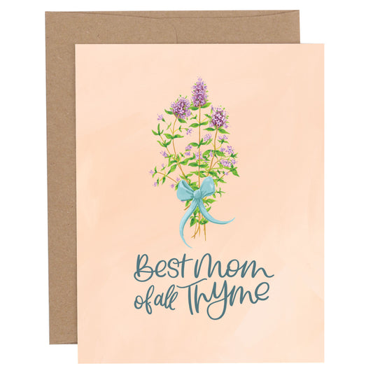 Best Mom Of All Thyme Mother's Day Greeting Card