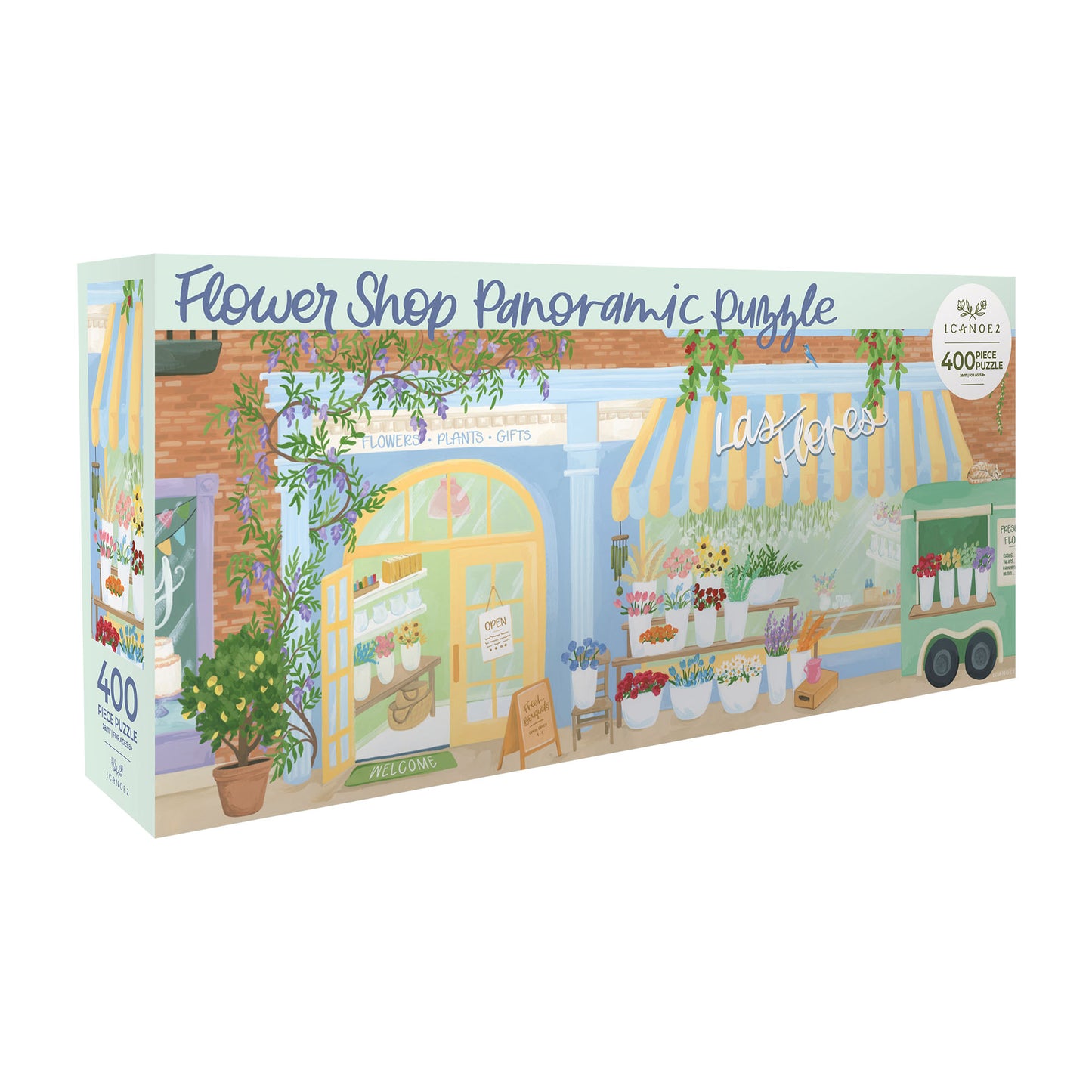 Flower Shop - 400 Piece Panoramic Jigsaw Puzzle
