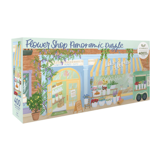 Flower Shop - 400 Piece Panoramic Jigsaw Puzzle