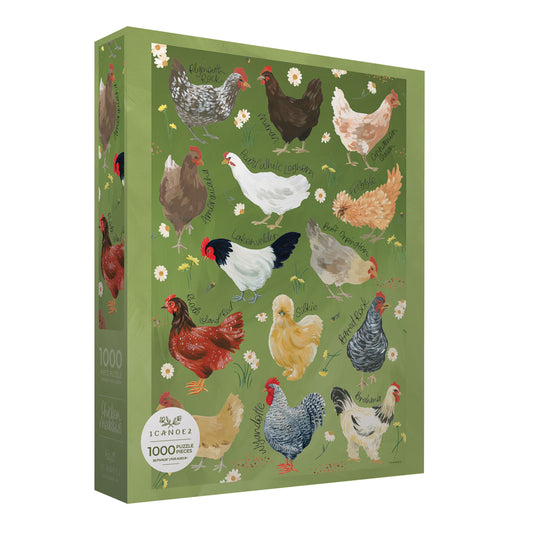 Chicken Meadows - 1,000 Piece Jigsaw Puzzle