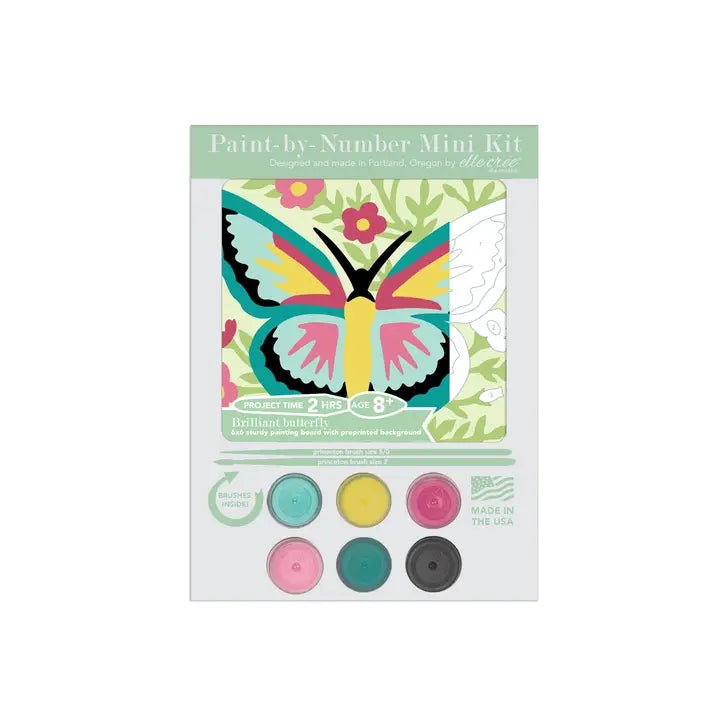 Kids Mini Brilliant Butterfly Paint by Number Kit