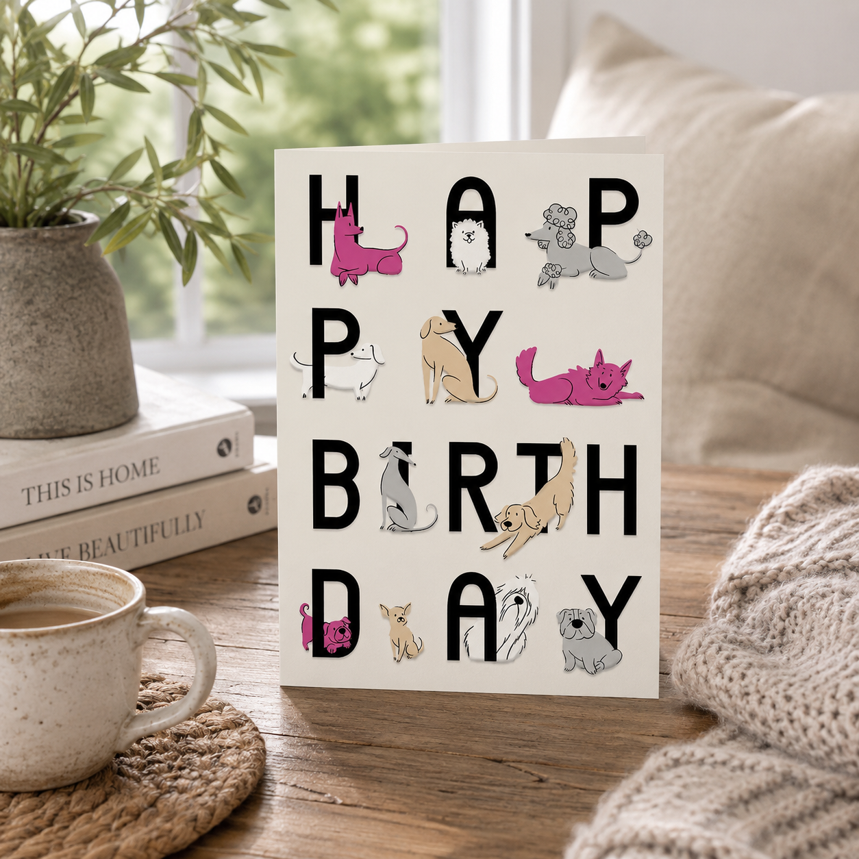 Greeting Card Birthday Dogs