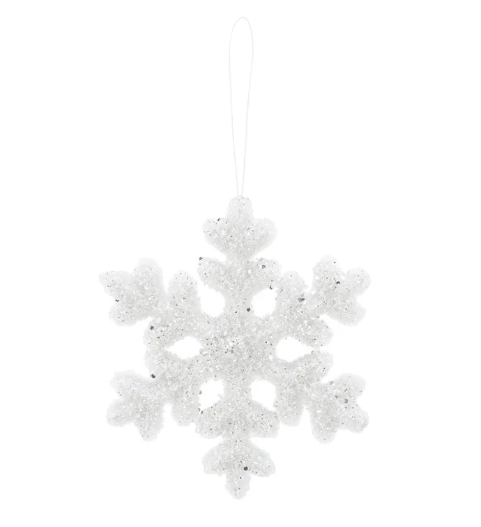 Large Glitter Snowflake Ornament