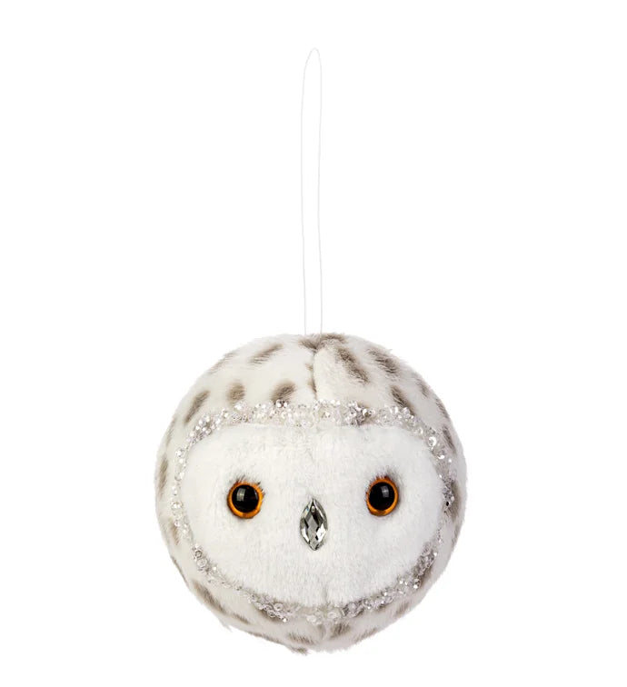 Snowy Owl Face Ornament