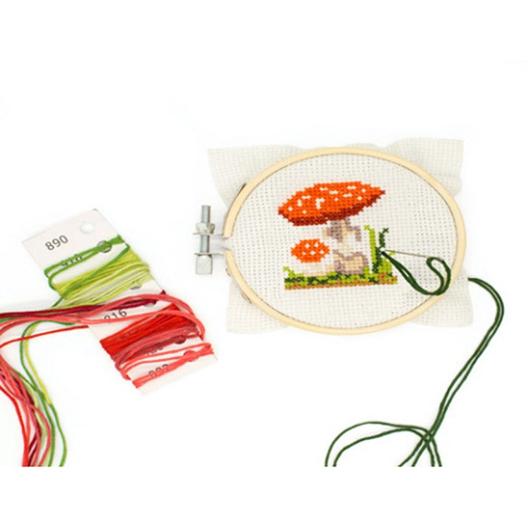 CROSSSTITCH EMBROIDERY KIT-MUSHROOM