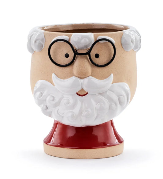 Santa with Glasses Planter