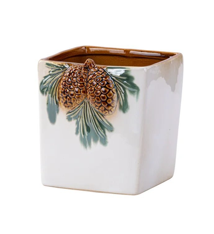 Square Pinecone Planter